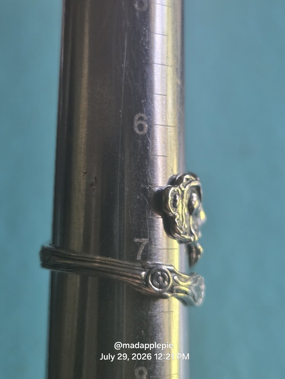 Vintage Sterling Silver Goddess Woman Nude Deity Muse Nymph Spoon Ring #126 - Picture 13 of 16